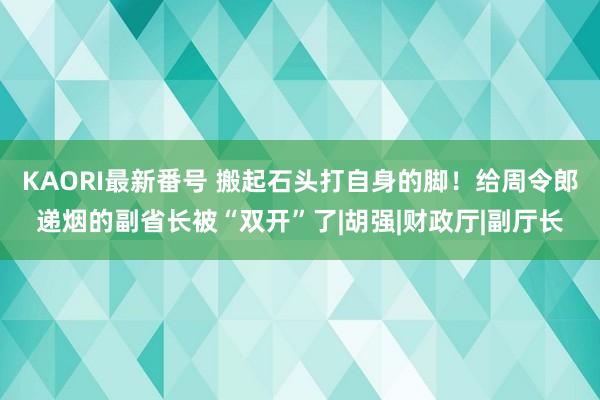 KAORI最新番号 搬起石头打自身的脚！给周令郎递烟的副省长被“双开”了|胡强|财政厅|副厅长