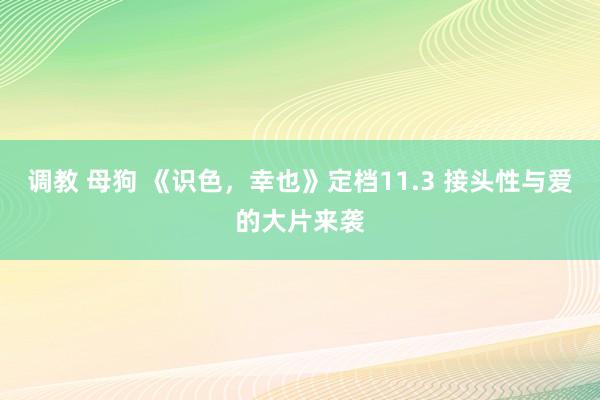 调教 母狗 《识色，幸也》定档11.3 接头性与爱的大片来袭