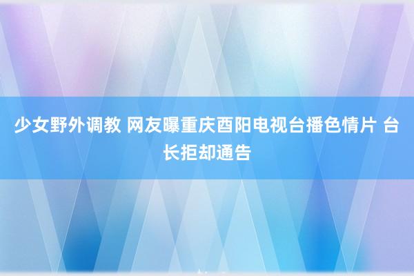 少女野外调教 网友曝重庆酉阳电视台播色情片 台长拒却通告