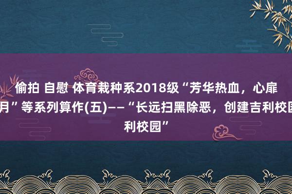 偷拍 自慰 体育栽种系2018级“芳华热血，心扉五月”等系列算作(五)——“长远扫黑除恶，创建吉利校园”