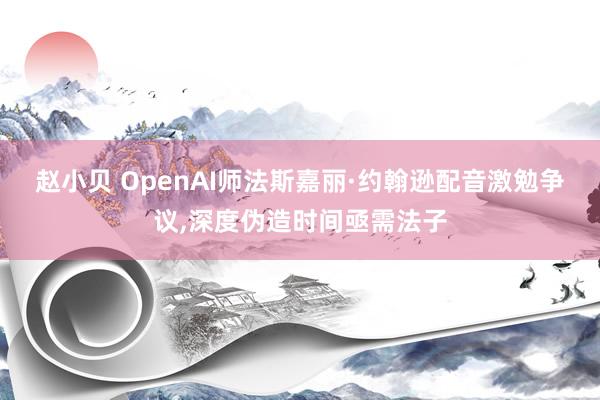 赵小贝 OpenAI师法斯嘉丽·约翰逊配音激勉争议，深度伪造时间亟需法子