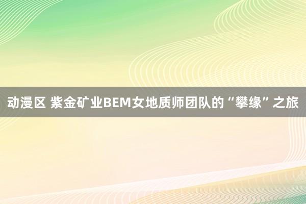 动漫区 紫金矿业BEM女地质师团队的“攀缘”之旅